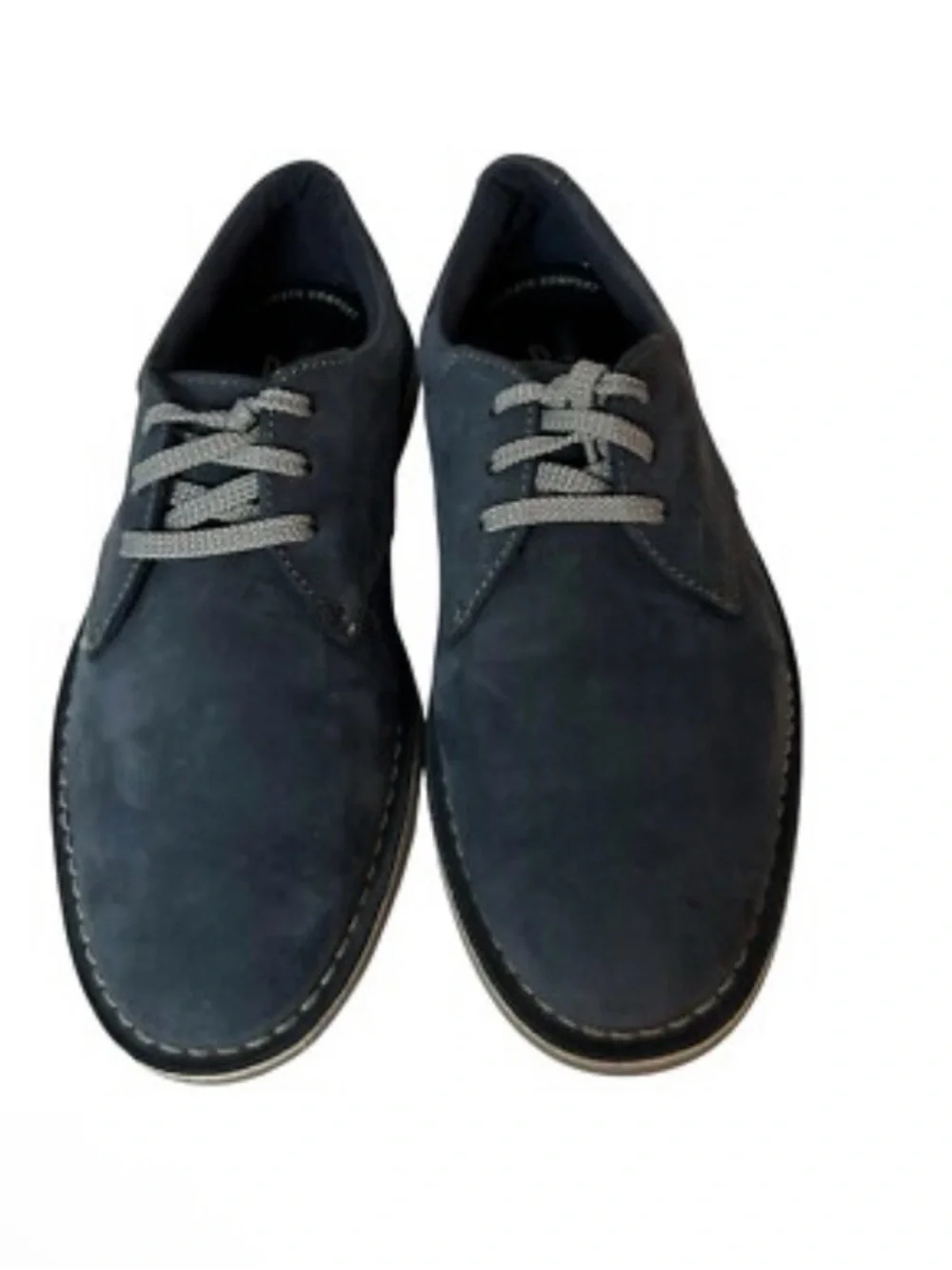 Clarks Men's Navy Suede Chukka Lace-Up dress Oxford shoes